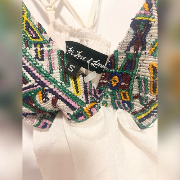 For Love & Lemons San Pedro Boho Festival Mini Dress White $246 Size S - Picture 3 of 7